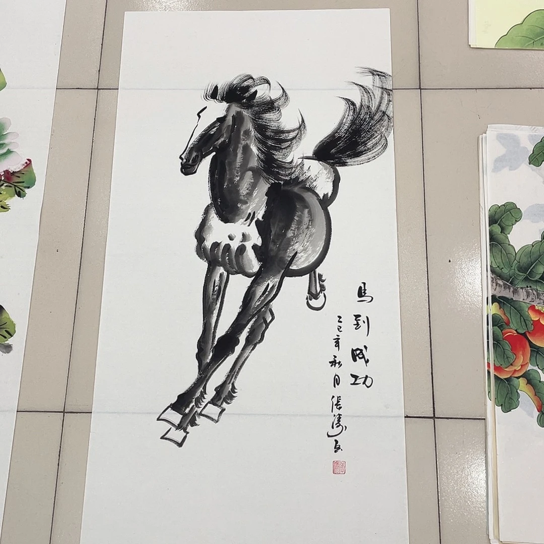 国画纯手绘山水花鸟