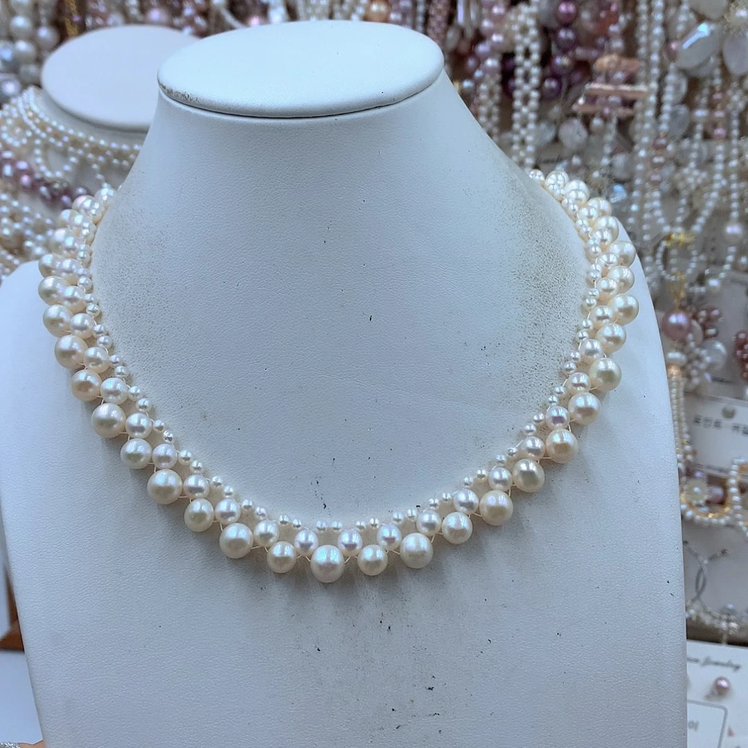 六****耳饰淡水珍珠银S925镶嵌