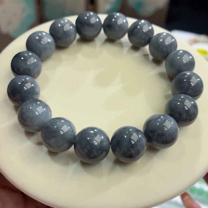 翡翠未镶嵌手链水墨画卡13.8