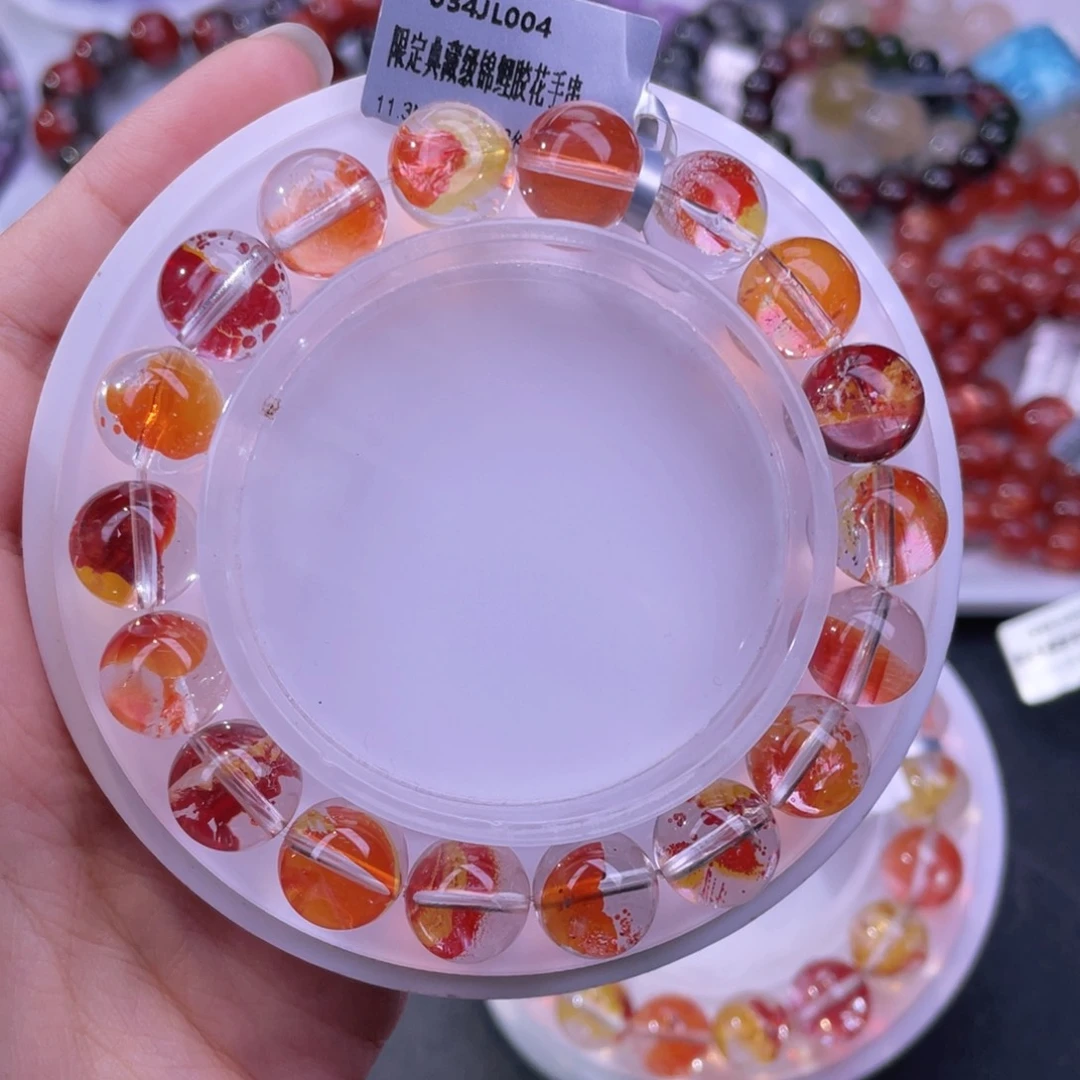 水晶手链未镶嵌颖*锦鲤胶花11.3