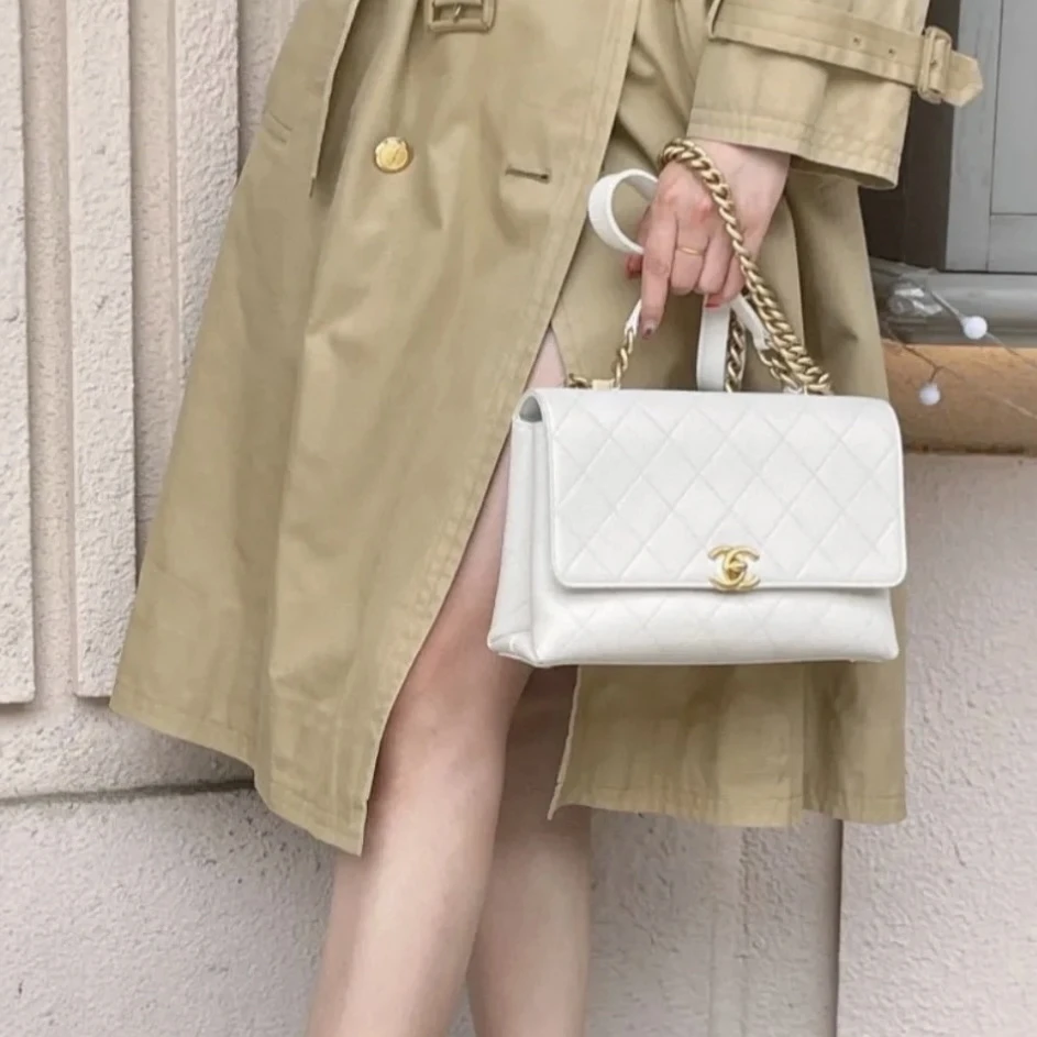 95新 Chanel/香奈儿 多多奢品/香奈儿手提口盖斜挎包/98新包展