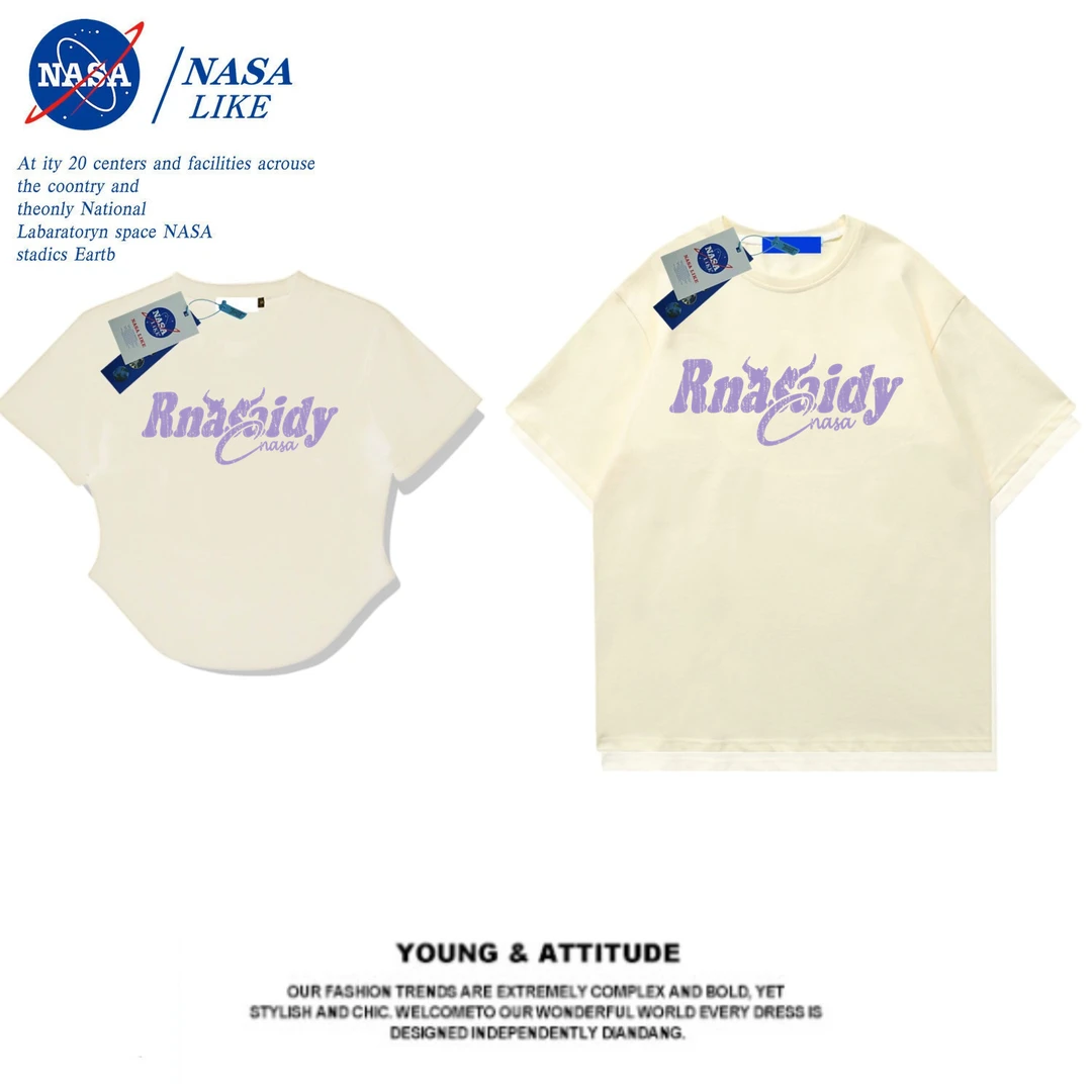 一长一短~纯棉情侣装正肩短袖T恤男女短款辣妹上衣夏季小众设计感