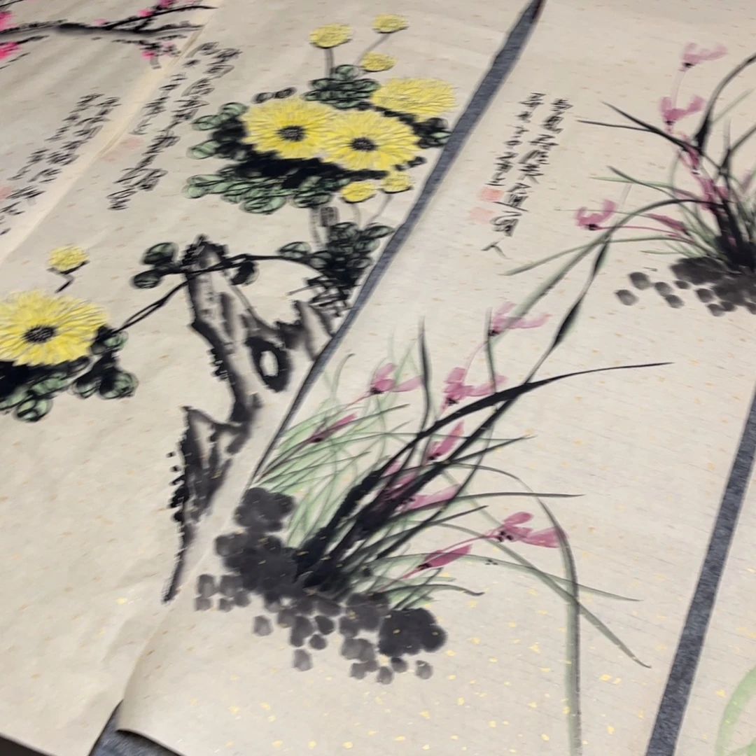 国画纯手绘无边框作品