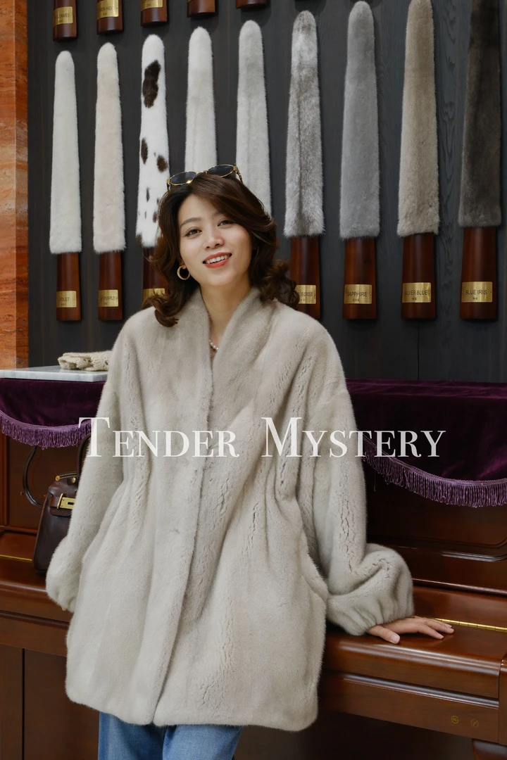TM·温柔之谜❉【美美貂75】中长款进口水貂外套貂皮大衣水貂皮草