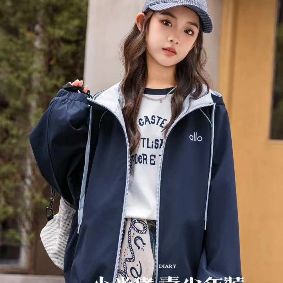 拉链衫休闲风女连帽薄款普通外套百搭潮流女士