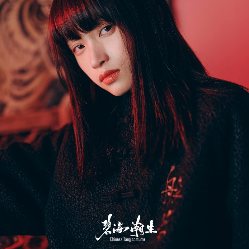 碧海潮生【海豚专属】＜般若国潮唐装•毛绒＞原创中国风改良休闲外套