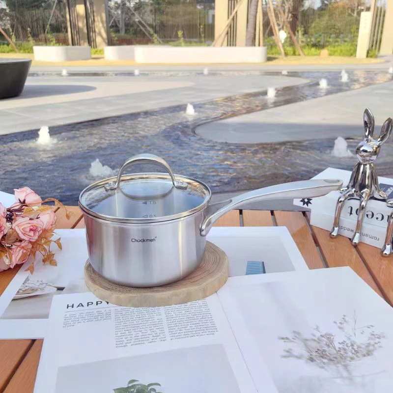 18/10不锈钢Chockmen一体成型点焊单柄奶锅奶煲煮面熬粥16cm