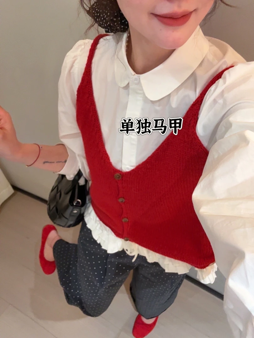 老赵服饰 吊带针织百搭马甲 21AU3212