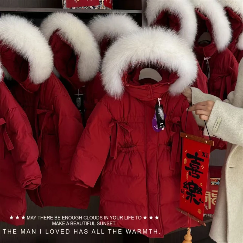 【新年战袍】尤画冬季设计师原创女童冬季鹅绒服98025