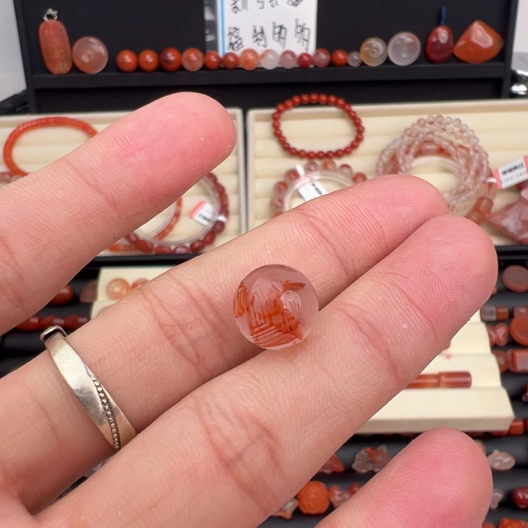 南红玛瑙未镶嵌川料圆珠11mm