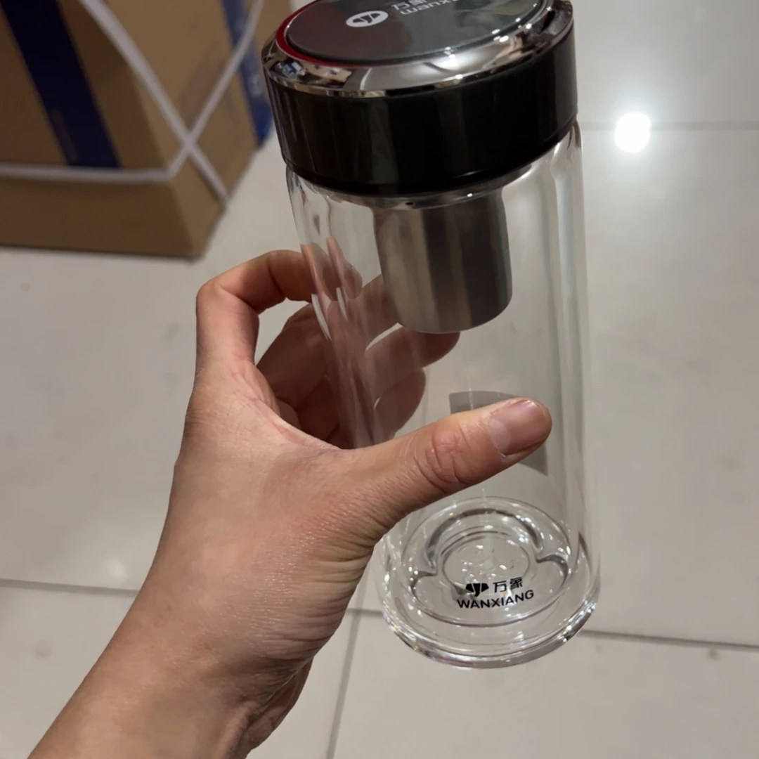 万象V278橄榄绿双层玻璃杯410杯套