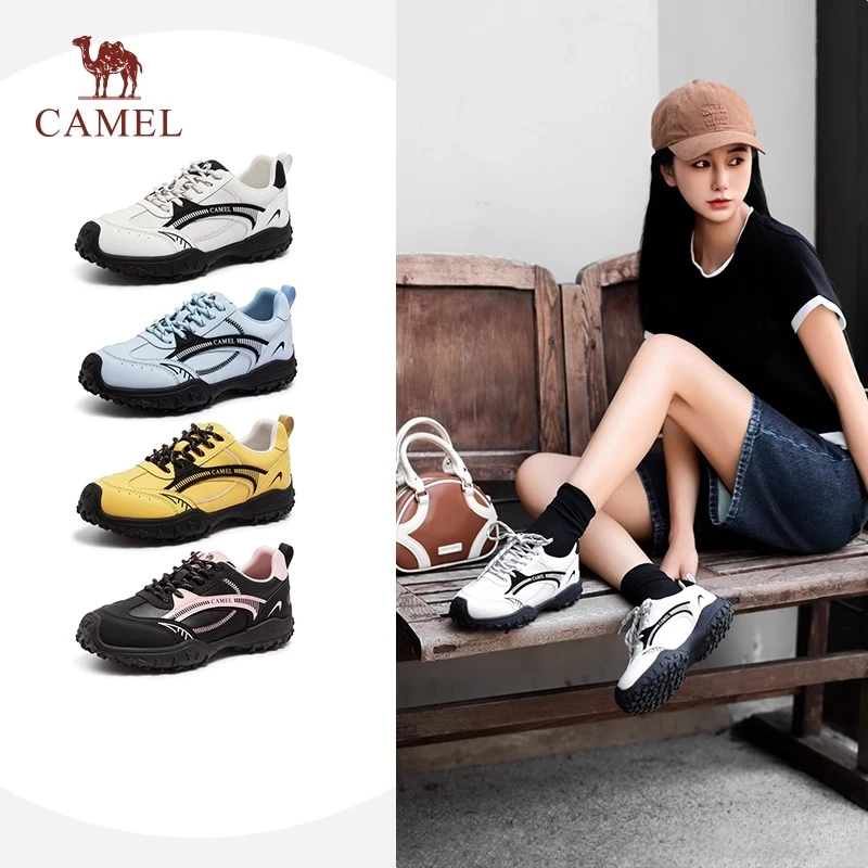 骆驼德训鞋女鞋2025秋季新款增高老爹鞋休闲板鞋复古阿甘鞋运动鞋