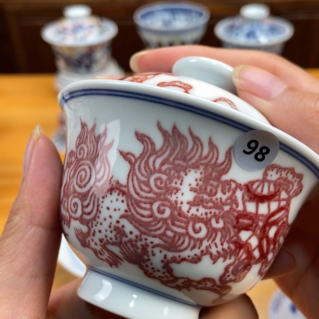 手绘现代茶具非古董