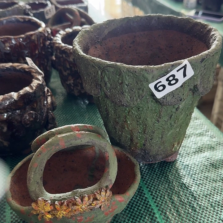 珍****粗陶手工制作多肉花盆