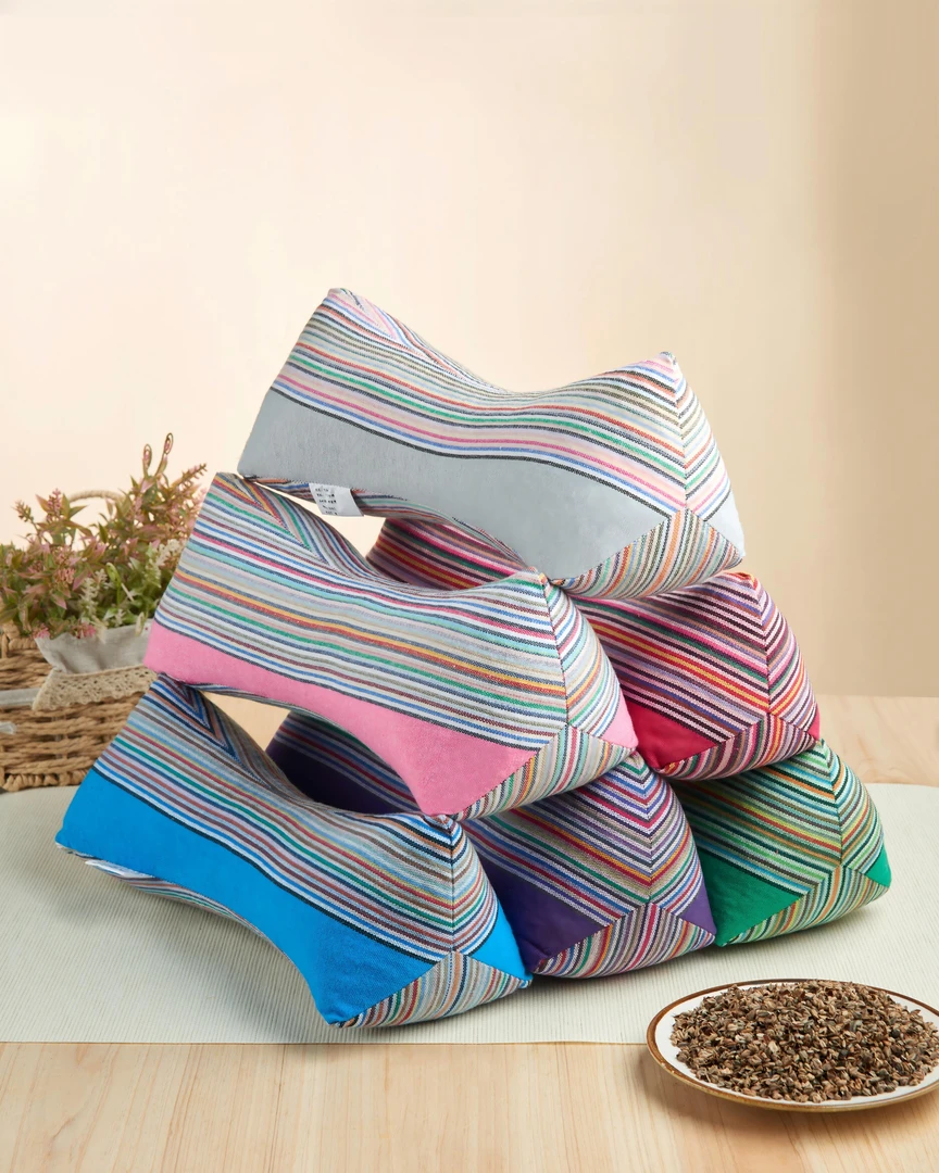 【传统经典】古法三角枕|老粗布保健枕腰枕荞麦枕缓解疲劳养生通用