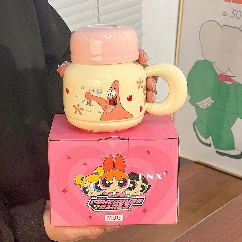 Z650海绵宝宝陶瓷马克杯粉色派大星马克杯