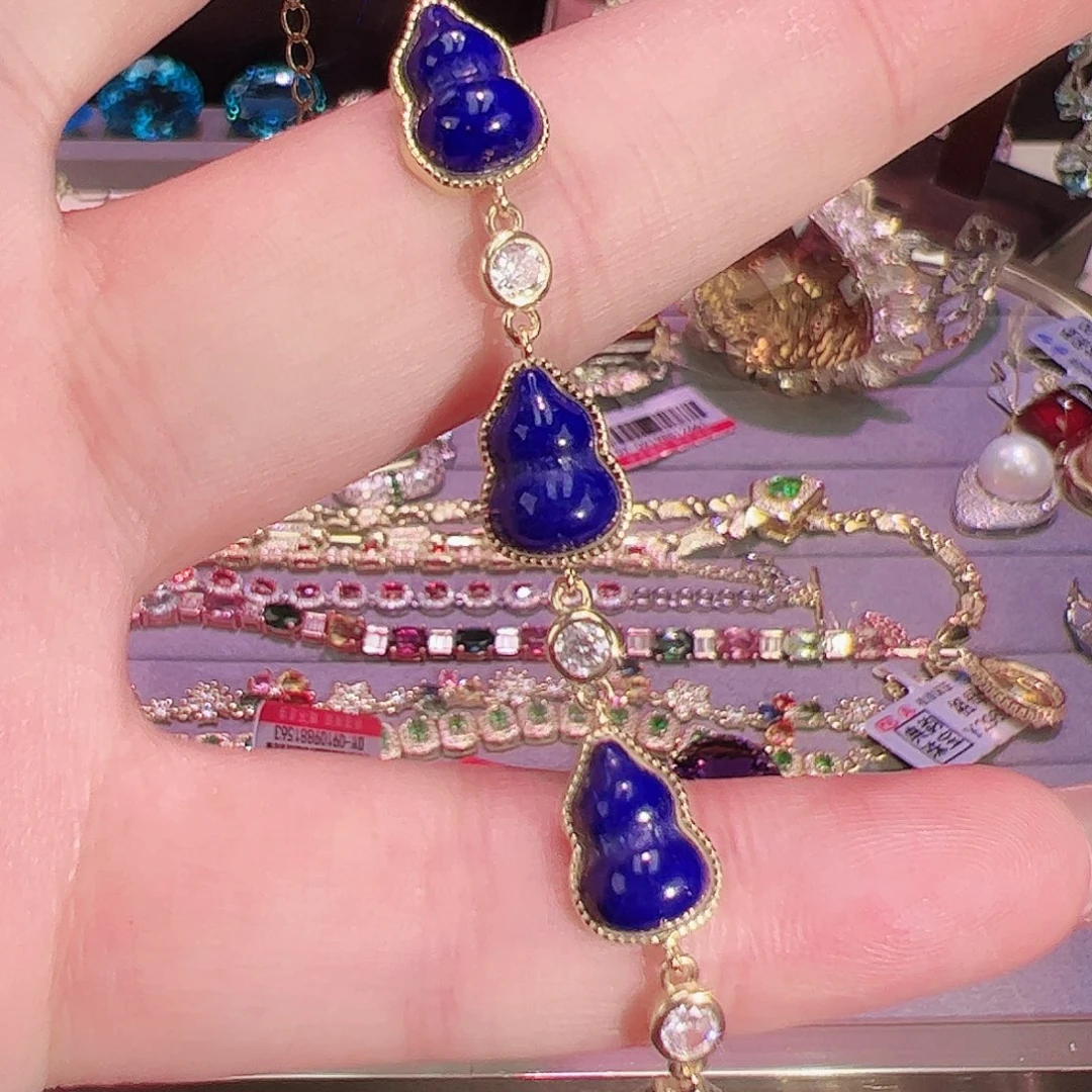 青金石手链银S925镶嵌