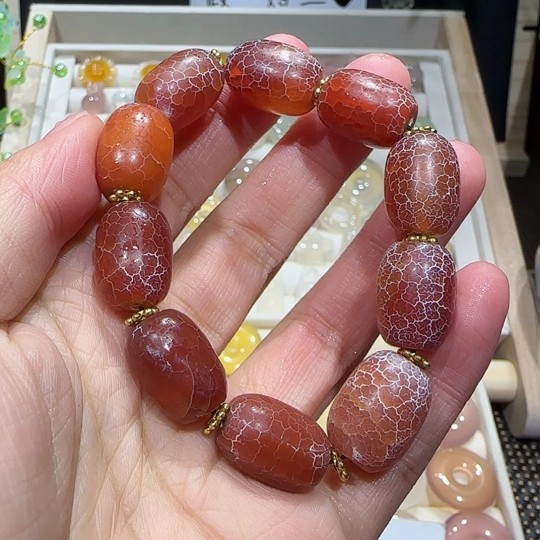 玛瑙/玉髓未镶嵌手镯卡13福利玛瑙手串