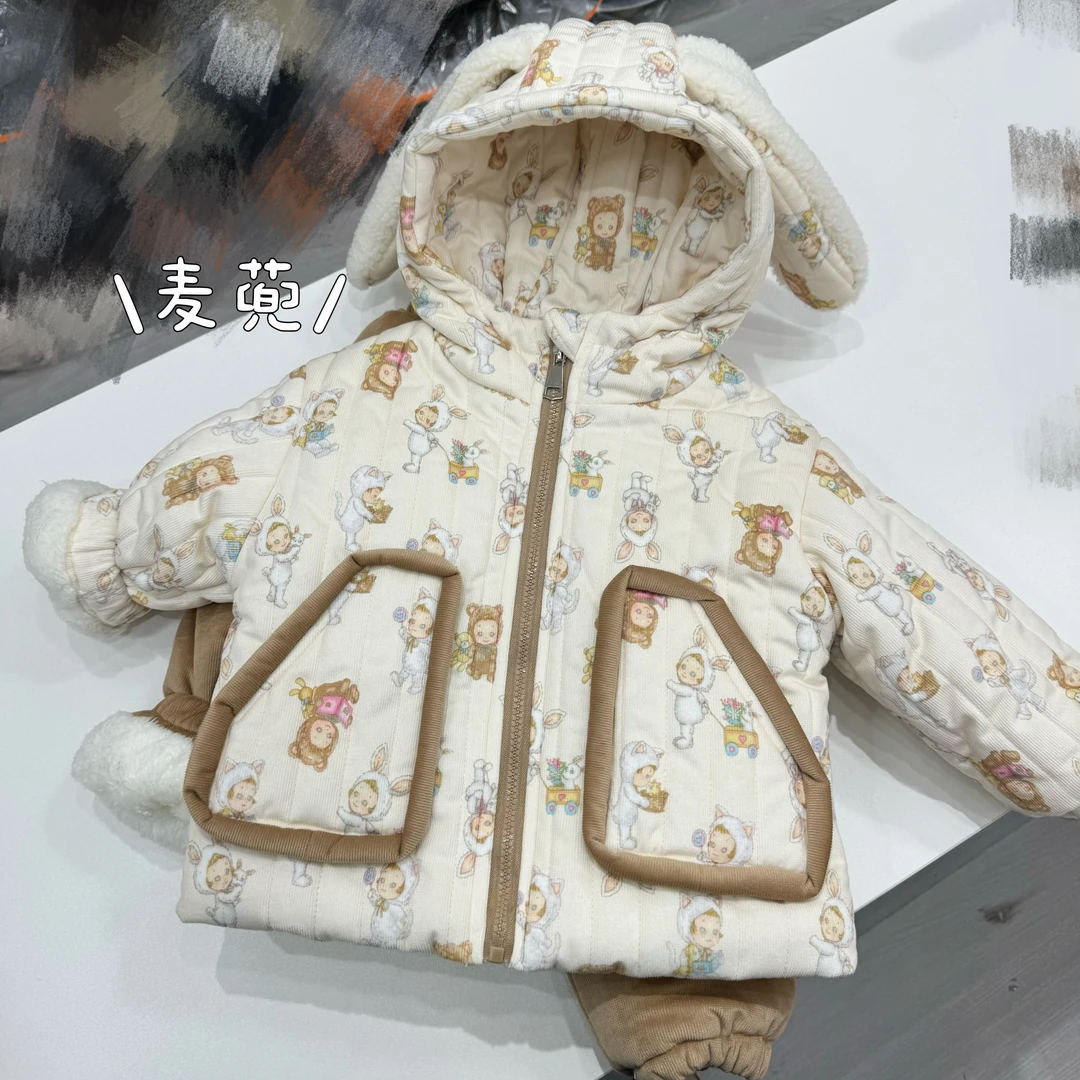 女童男童家居服加厚韩版洋气时尚冬季套装价格链接