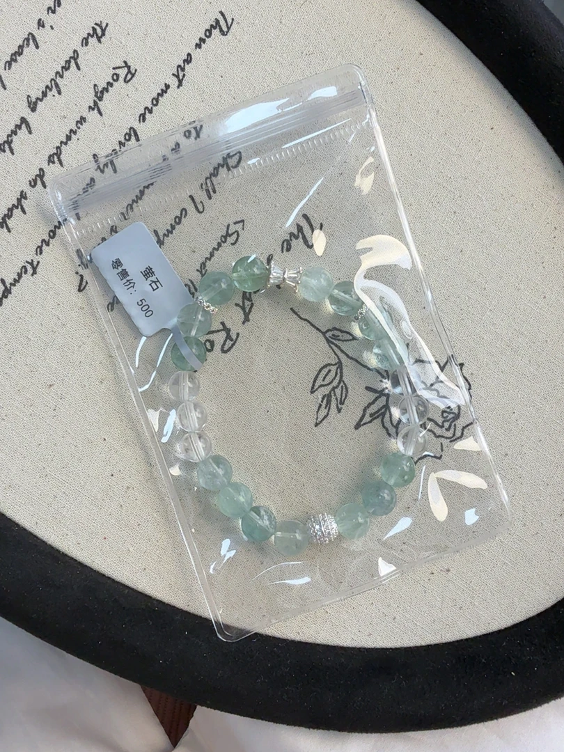 【绿萤石】天然水晶原创小众设计