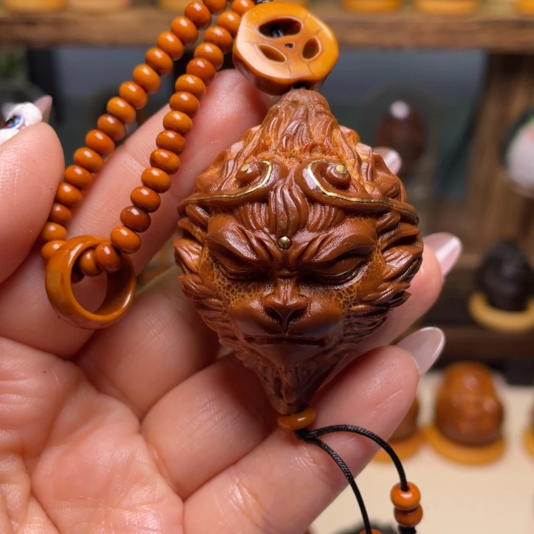 佛螺菩提吊坠佛**念镶嵌发生富贵脸跑环链子一套 三九尺