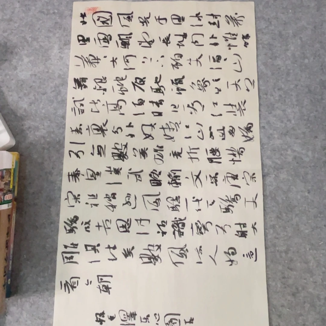 书法《沁园春雪》69×34公分作品一副