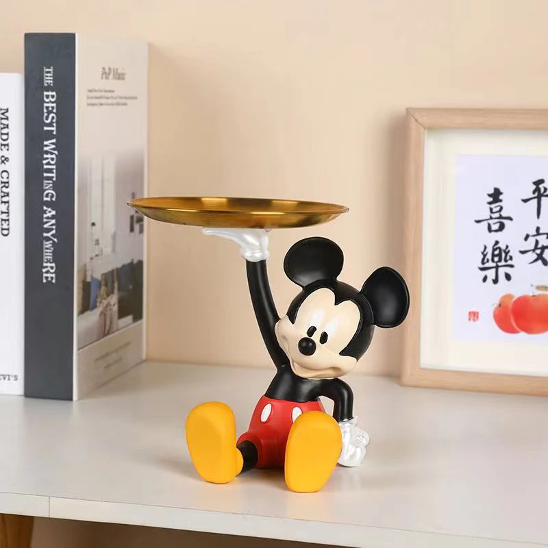 网红米奇托盘入户玄关钥匙收纳摆件客厅桌面家居装饰品创意可爱