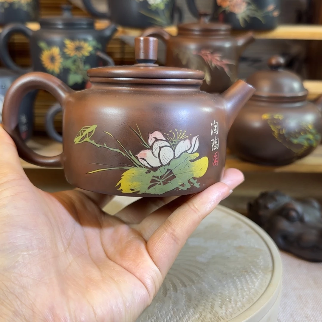 阿***伟建水紫陶全品全手工壶彩填
