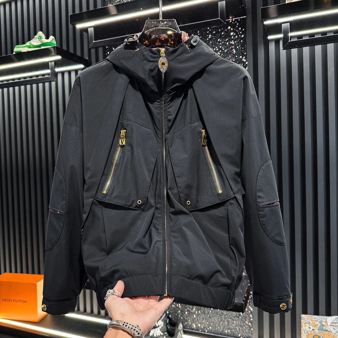 FIDONKICEN/费达基卡男士高端连帽夹克外套春秋美式休闲长袖上衣