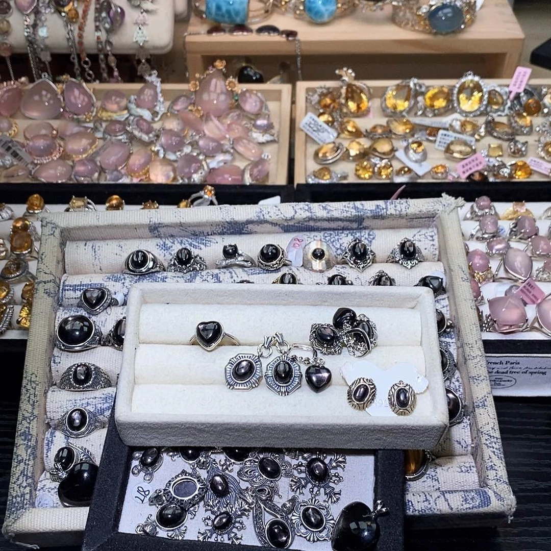 Y***ˇ银S925镶嵌戒指烟晶