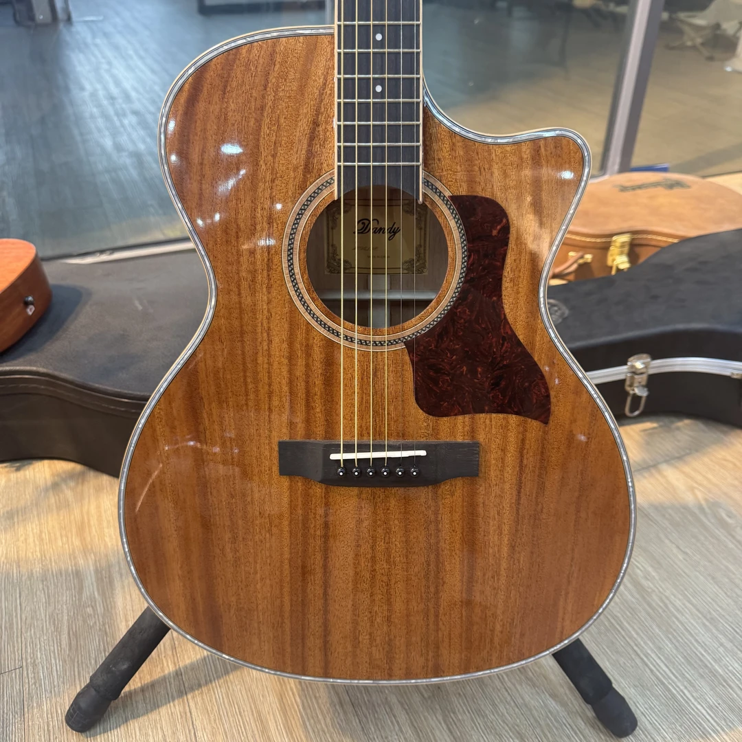 Dandy丹迪GA801全桃花心木 全单40.5寸民谣吉他入门进阶弹唱