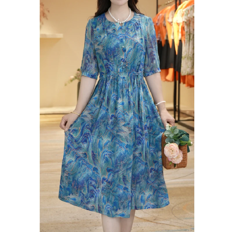 【撤柜断码甩】C2281女装连衣裙气质时尚夏季休闲百搭中长款裙子