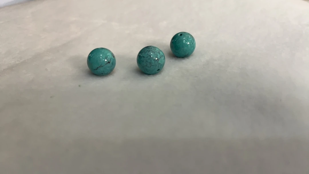 天然绿松石珠子12mm（多样性发其一）