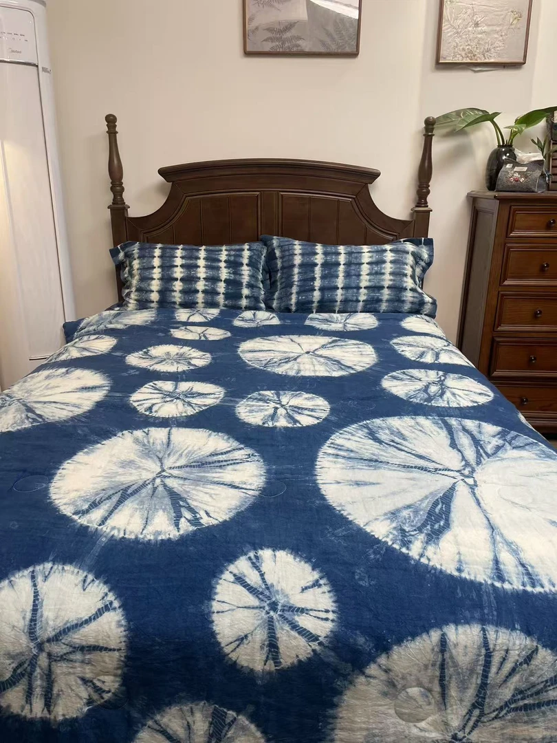 汉麻非遗扎染被子春秋被