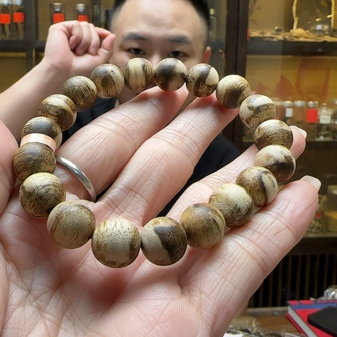 手串沉香30国香棋楠10mm单圈圆珠 g+多样性发一串