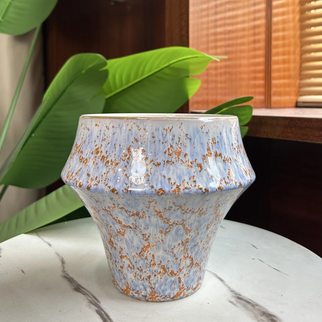 C047口15高17小号飞碟花盆适合客厅阳台养殖多肉蝴蝶兰等花卉绿植