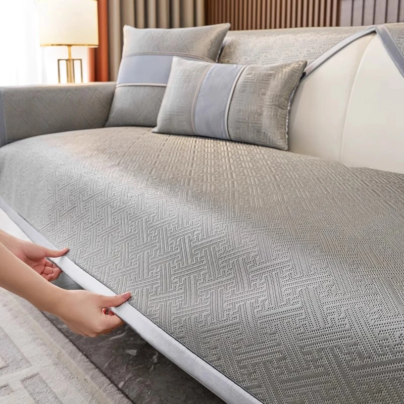 夏季冰丝沙发垫2025年新款凉垫坐垫防滑轻奢四季款凉席垫沙发套罩