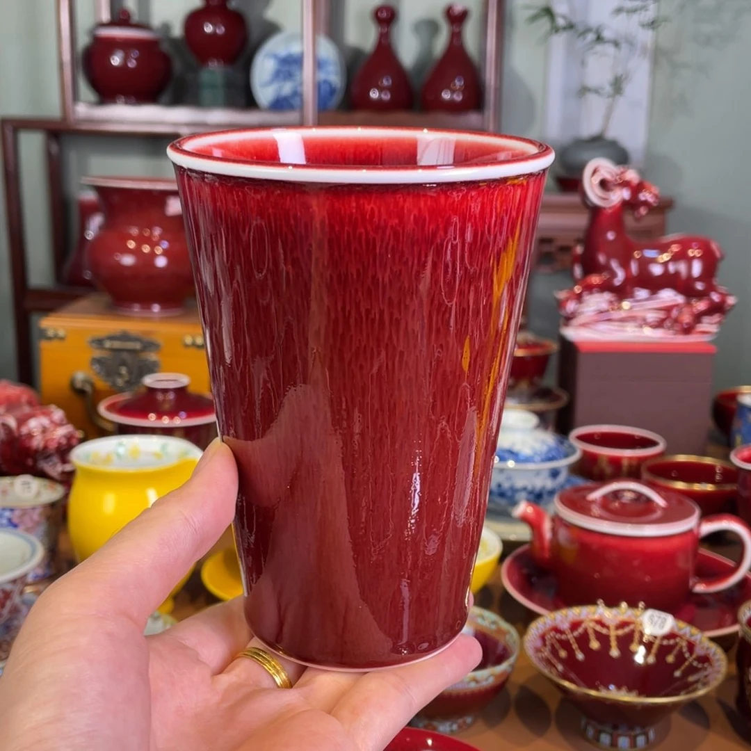 清欢雅玩原矿郎红福利可乐杯