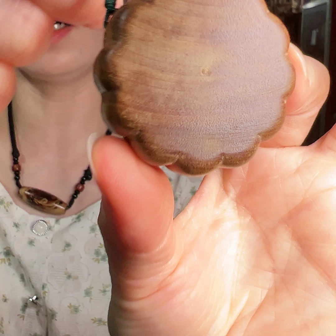 维腊木（绿檀）把件月饼