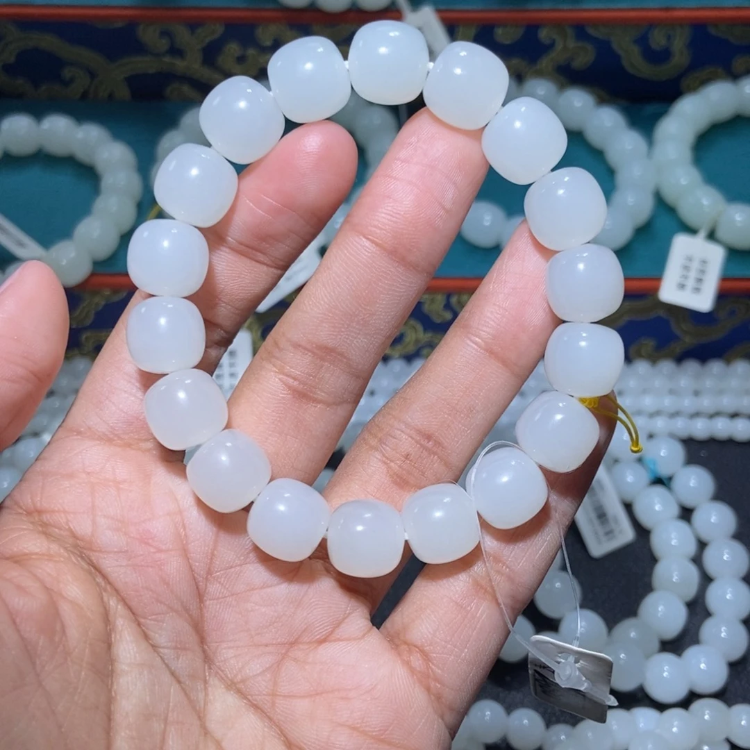 和田玉未镶嵌手串12m老型