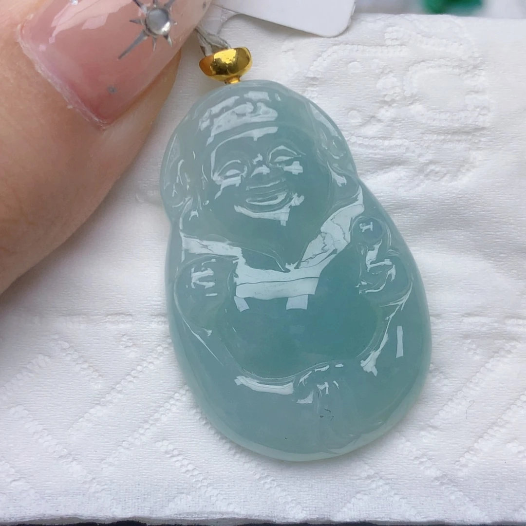 颈饰18K金镶嵌翡翠