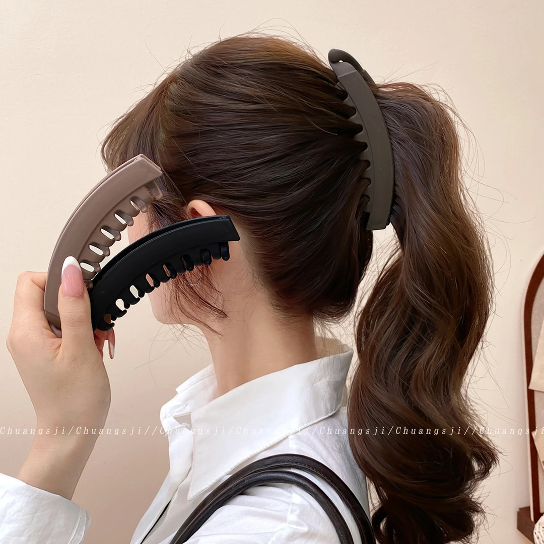 大号发量多香蕉夹发夹女后脑勺2025新款高马尾神器固定抓夹子竖夹