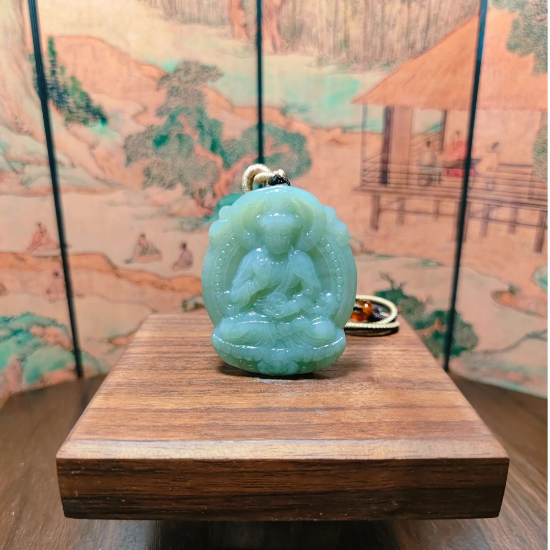 Y和田玉观音吊坠0639