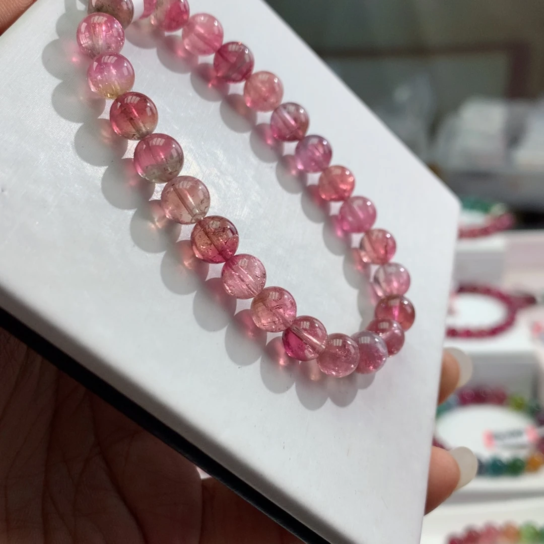 碧玺手链未镶嵌      7.5mm。