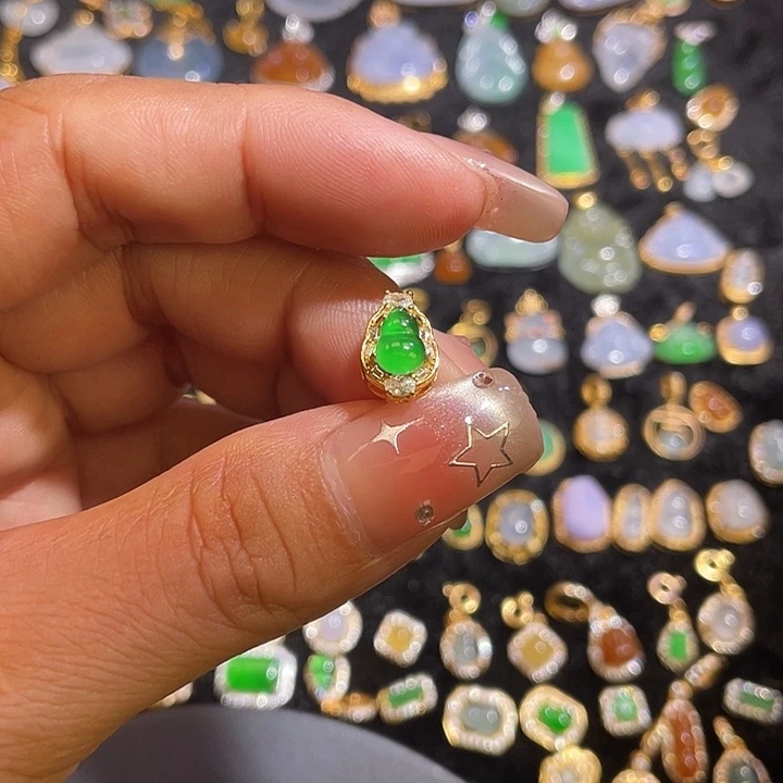 翡翠银S925镶嵌颈饰