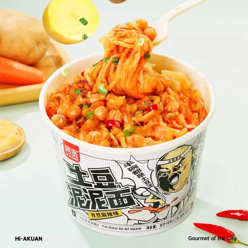 阿宽土豆泥泥面孜然麻辣味（方便面皮）115g