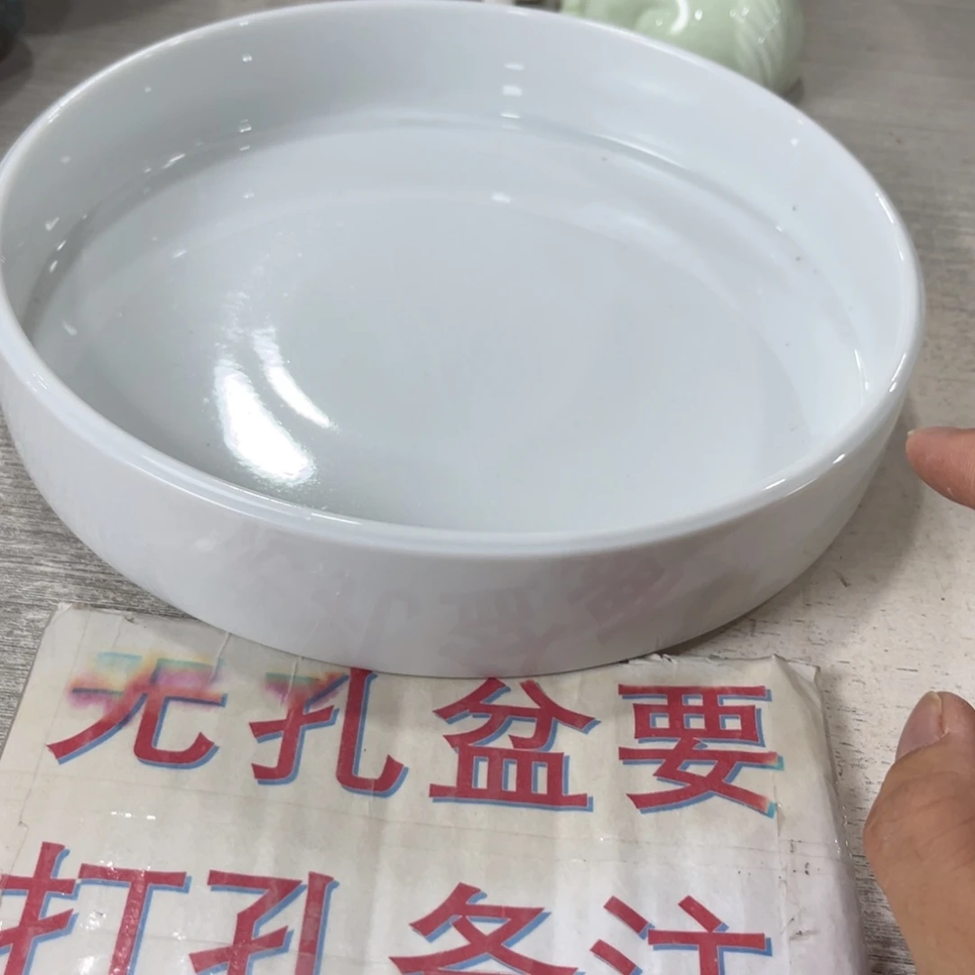 陶瓷绿植多肉微瑕花盆口径21*4.5