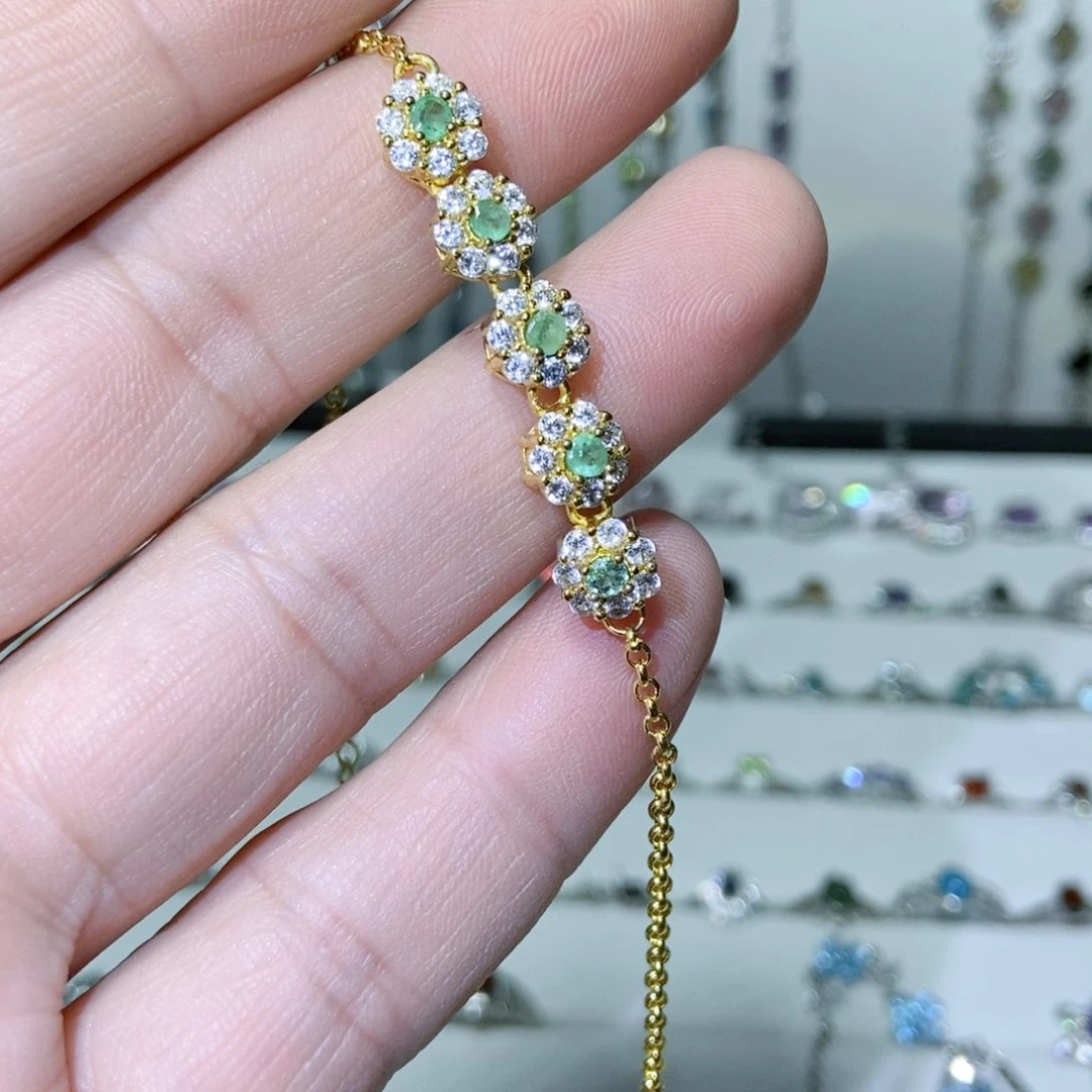 绿水晶戒指银S925镶嵌z****x