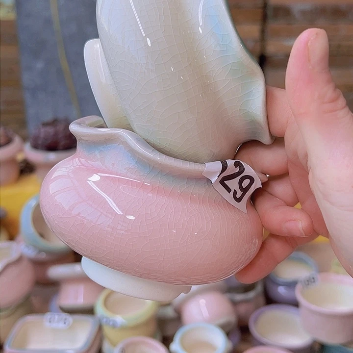 红陶陶瓷花盆当场满12包邮