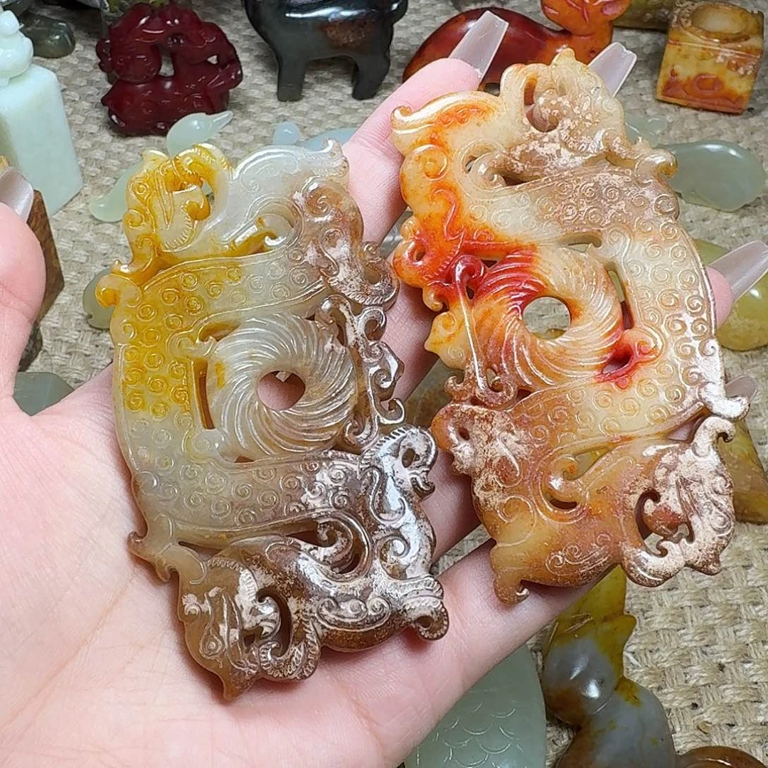 h***g白玉菩提吊坠挂件